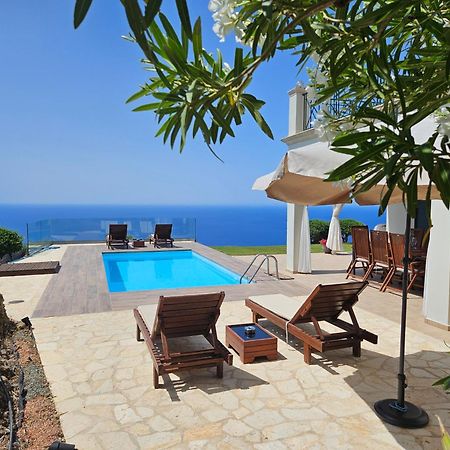Villa Vardia-Amazing Seaviews With Heated Pool Sinarádes 외부 사진