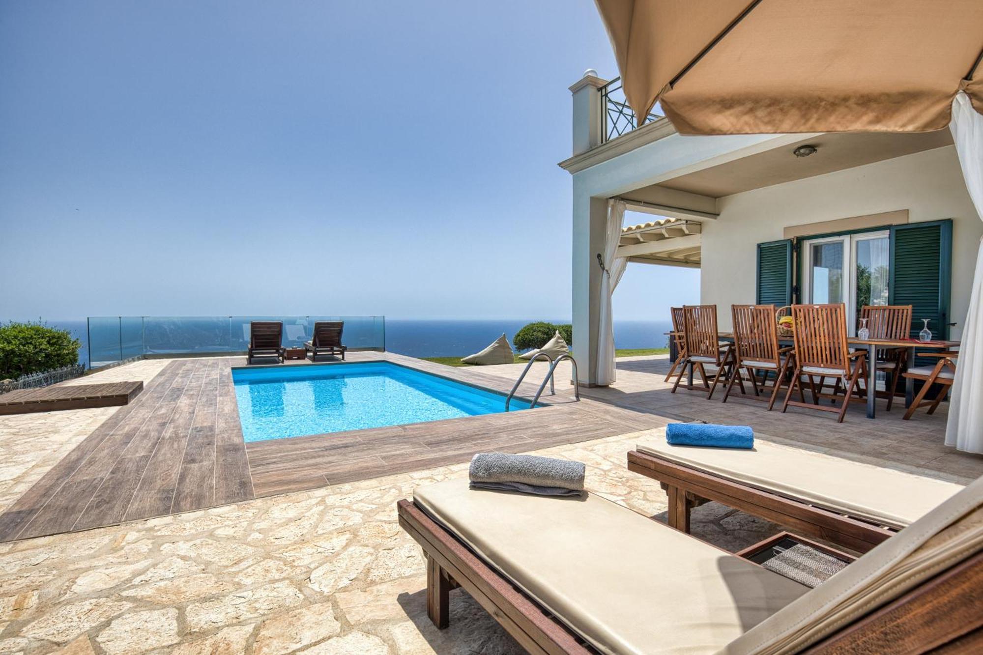 Villa Vardia-Amazing Seaviews With Heated Pool Sinarádes 외부 사진