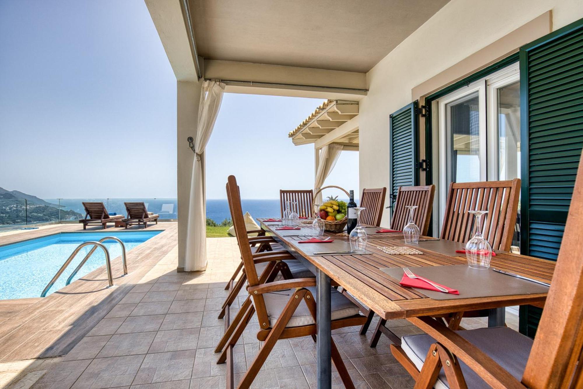 Villa Vardia-Amazing Seaviews With Heated Pool Sinarádes 외부 사진